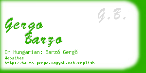 gergo barzo business card
